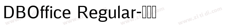 DBOffice Regular字体转换
